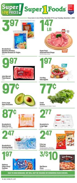 Catalogue Super 1 Foods Black Friday 2020 from 11/27/2020