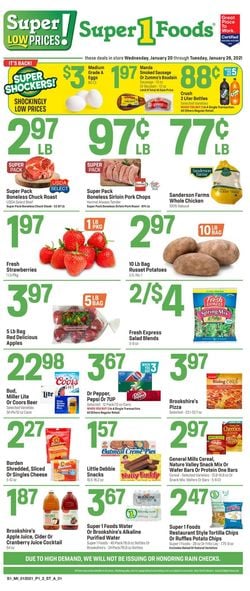 Catalogue Super 1 Foods from 01/20/2021