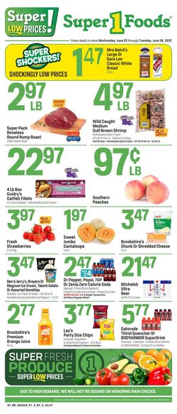Catalogue Super 1 Foods from 06/22/2022