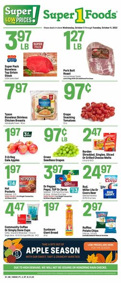 Current weekly ad Super 1 Foods