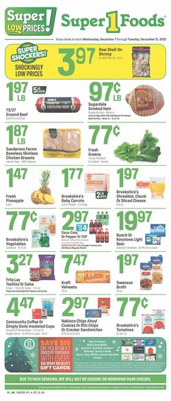 Catalogue Super 1 Foods from 12/07/2022