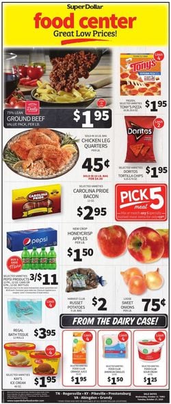 Catalogue Super Dollar Food Center from 10/21/2020