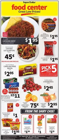 Catalogue Super Dollar Food Center from 01/13/2021