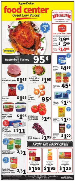 Catalogue Super Dollar Food Center from 11/10/2021