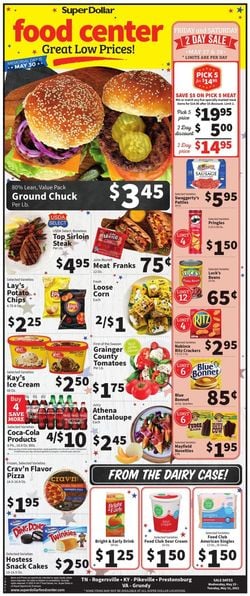 Catalogue Super Dollar Food Center from 05/25/2022