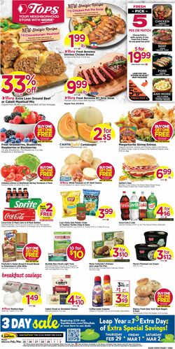 Catalogue Tops Friendly Markets from 02/25/2024
