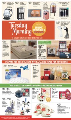 Catalogue Tuesday Mroning - Holidays 2020 from 11/08/2020