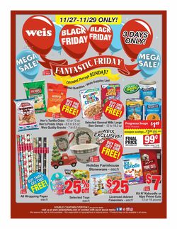 Catalogue Weis Black Friday 2020 from 11/27/2020