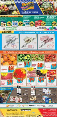 Catalogue Fiesta Foods SuperMarkets from 09/28/2022