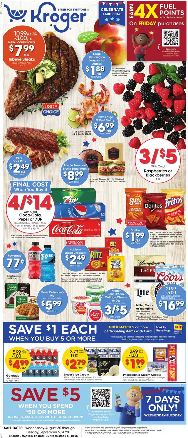 Catalogue Kroger from 08/30/2023