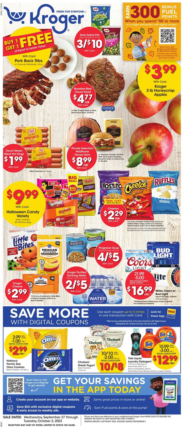Catalogue Kroger from 09/27/2023