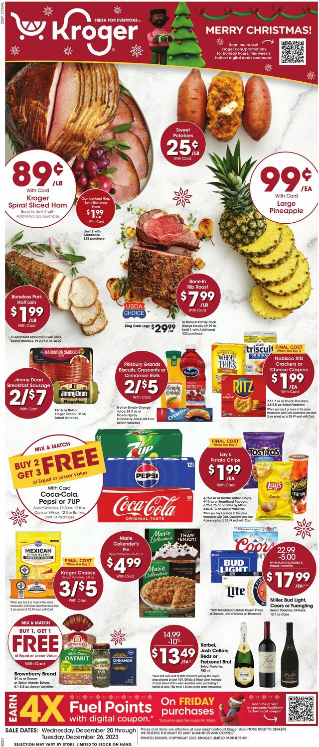 Catalogue Kroger from 12/20/2023