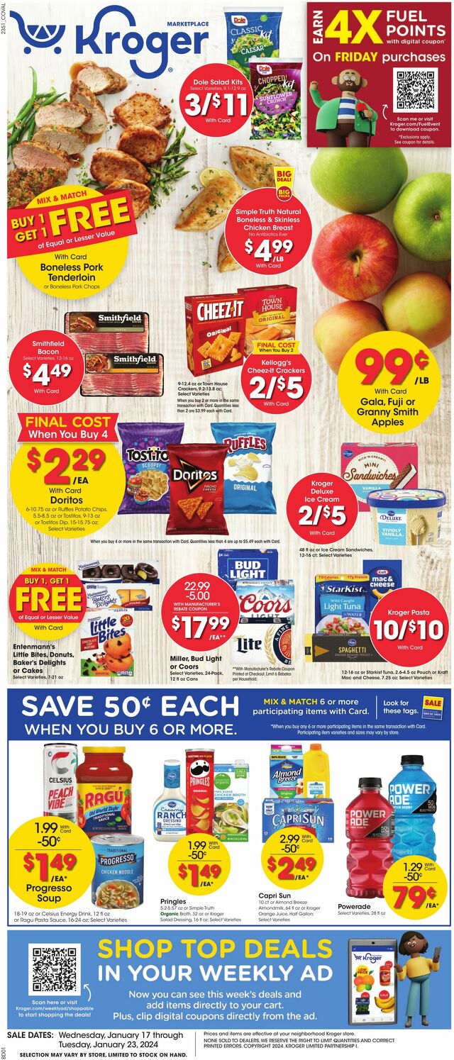 Catalogue Kroger from 01/17/2024