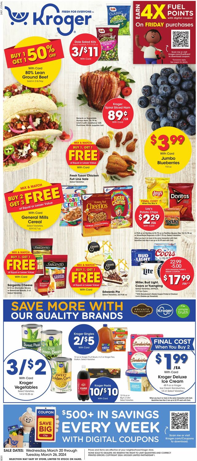 Catalogue Kroger from 03/20/2024