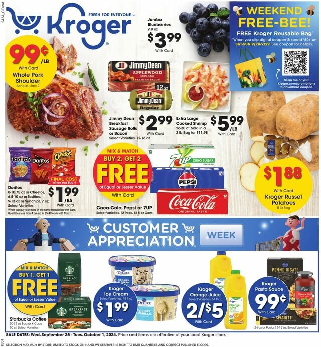 Catalogue Kroger from 09/25/2024