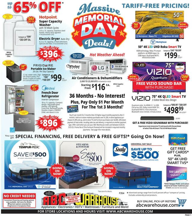 Catalogue ABC Warehouse from 05/25/2025