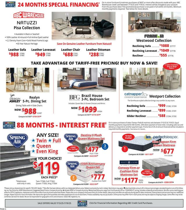 Catalogue ABC Warehouse from 07/13/2025