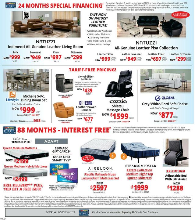 Catalogue ABC Warehouse from 07/27/2025