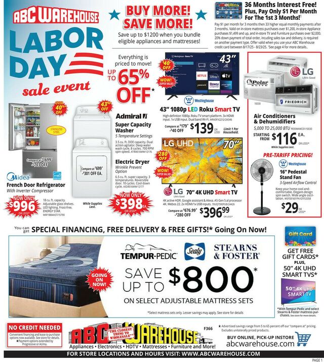 Catalogue ABC Warehouse from 08/17/2025