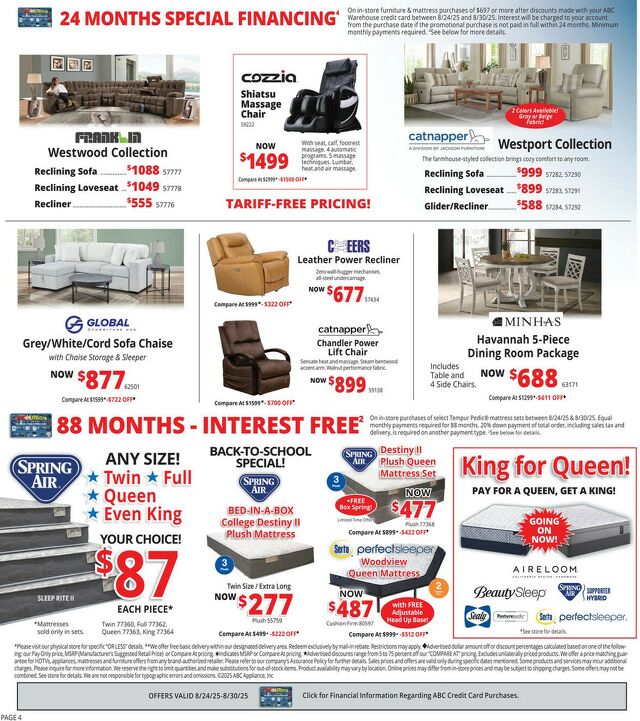 Catalogue ABC Warehouse from 08/24/2025