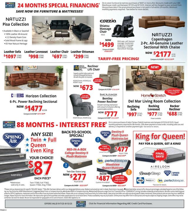 Catalogue ABC Warehouse from 09/07/2025