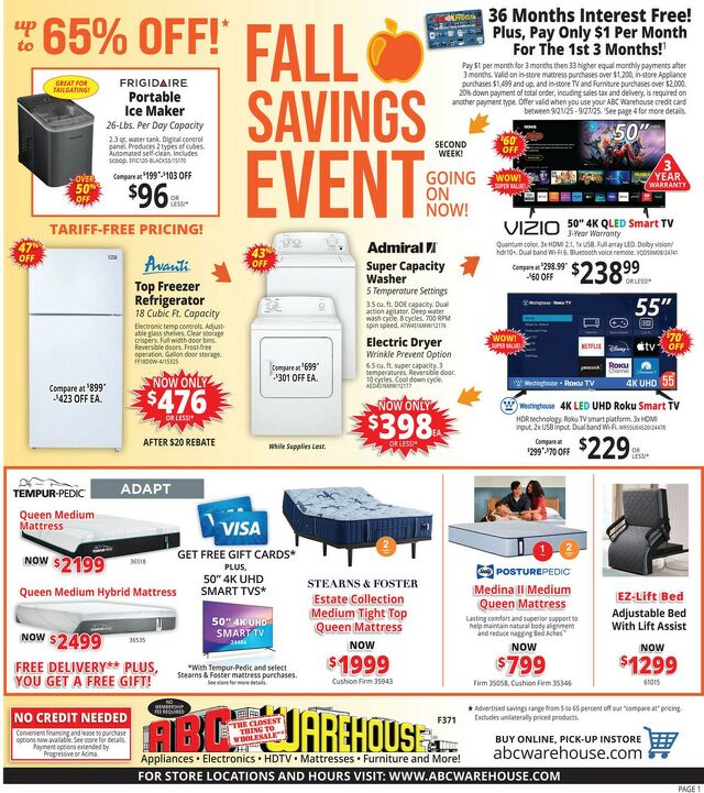 Catalogue ABC Warehouse from 09/21/2025