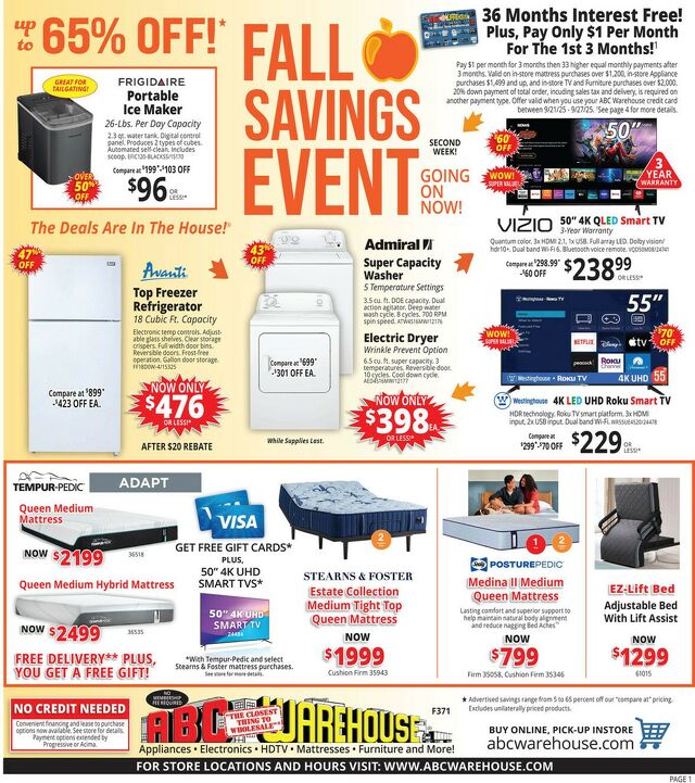 Catalogue ABC Warehouse from 09/21/2025