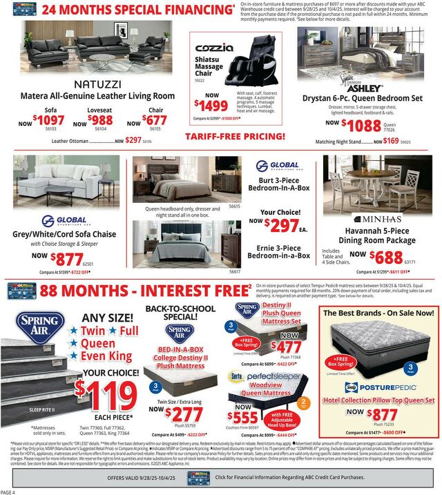 Catalogue ABC Warehouse from 09/28/2025