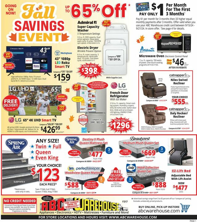 Catalogue ABC Warehouse from 09/15/2024