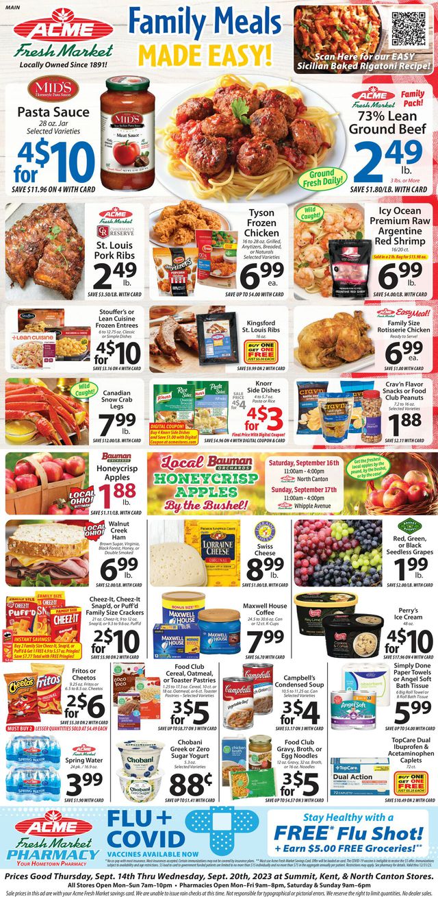 Catalogue Acme Fresh Market from 09/14/2023