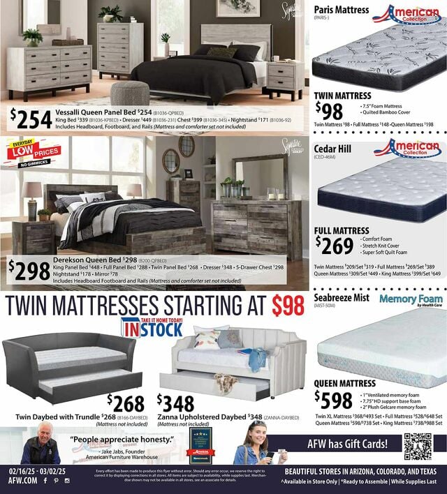 Catalogue American Furniture Warehouse from 10/12/2025