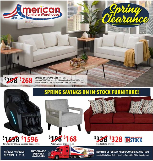 Catalogue American Furniture Warehouse from 12/07/2025