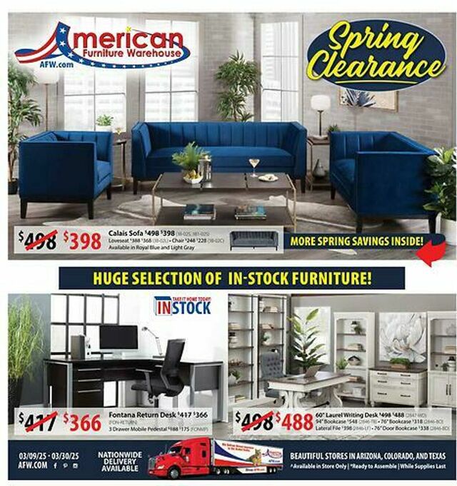 Catalogue American Furniture Warehouse from 01/18/2026