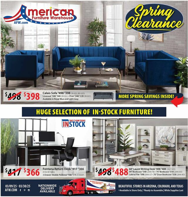 Catalogue American Furniture Warehouse from 01/18/2026