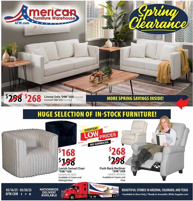 Catalogue American Furniture Warehouse from 03/01/2026