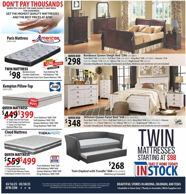 Catalogue American Furniture Warehouse from 03/01/2026