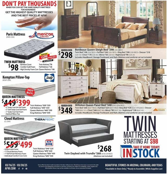 Catalogue American Furniture Warehouse from 03/15/2026