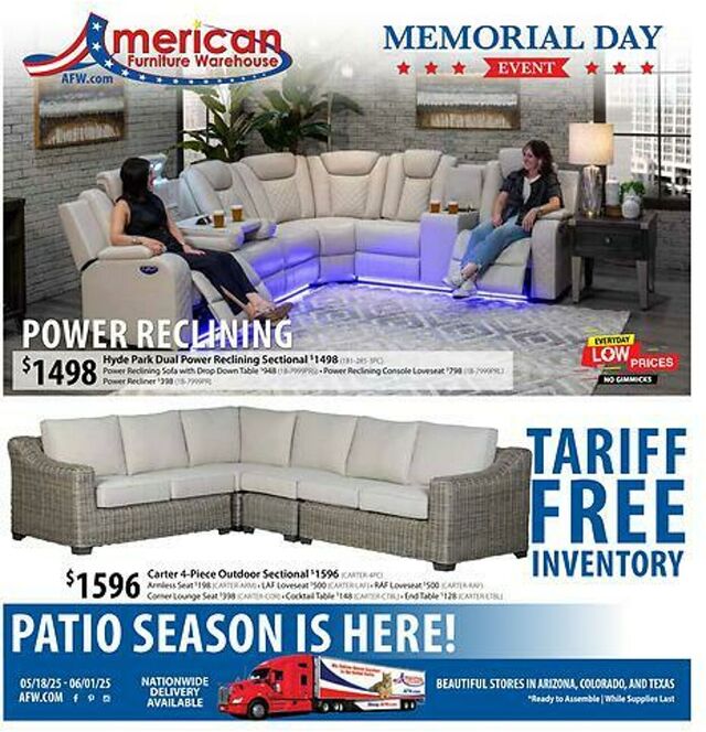 Catalogue American Furniture Warehouse from 03/14/2027
