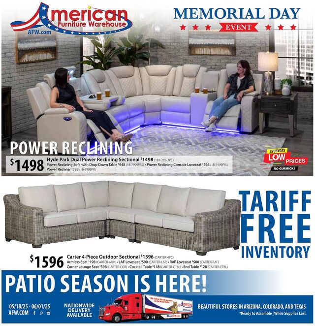 Catalogue American Furniture Warehouse from 03/14/2027