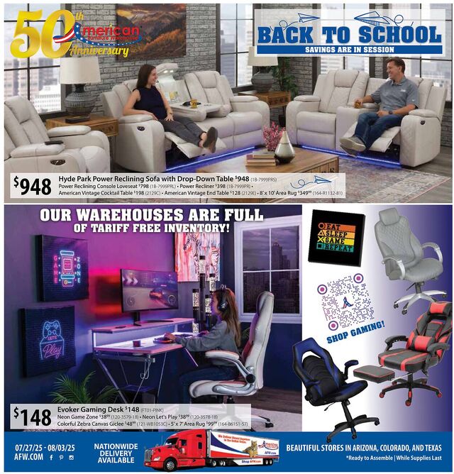 Catalogue American Furniture Warehouse from 04/09/2028