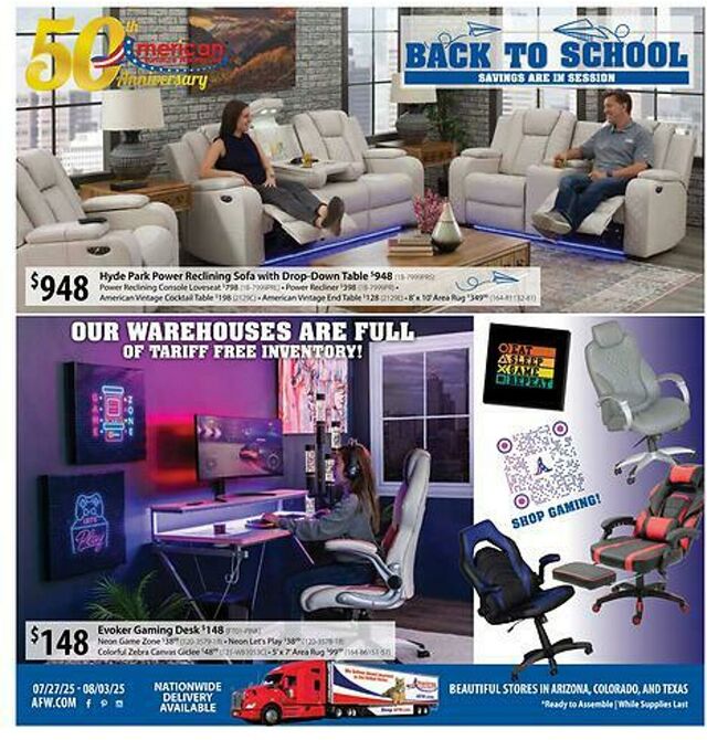 Catalogue American Furniture Warehouse from 04/23/2028