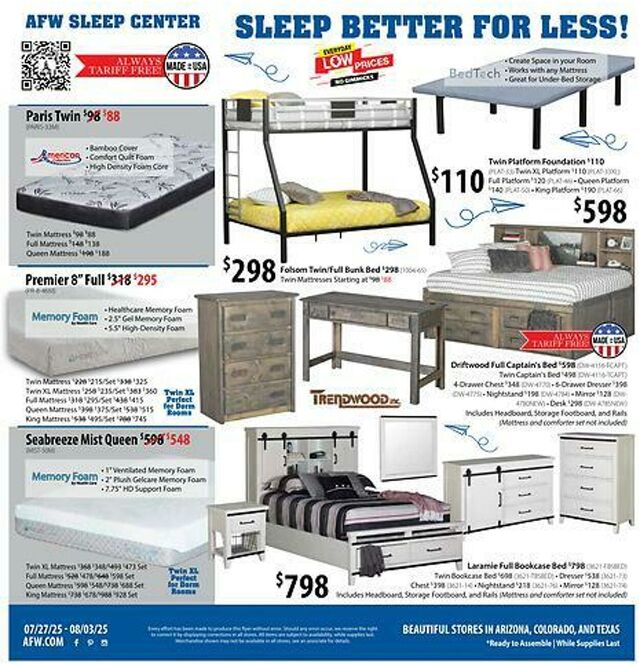 Catalogue American Furniture Warehouse from 04/23/2028