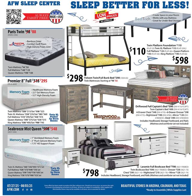 Catalogue American Furniture Warehouse from 04/23/2028