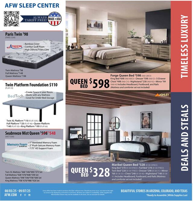 Catalogue American Furniture Warehouse from 05/07/2028