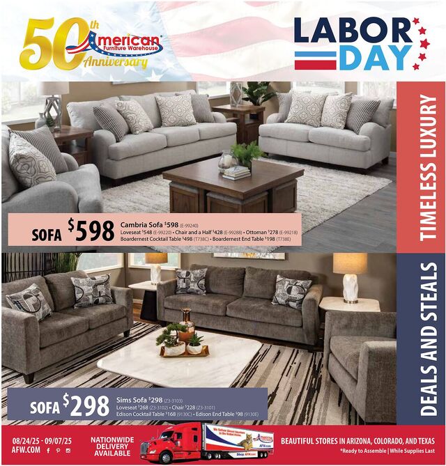 Catalogue American Furniture Warehouse from 07/02/2028