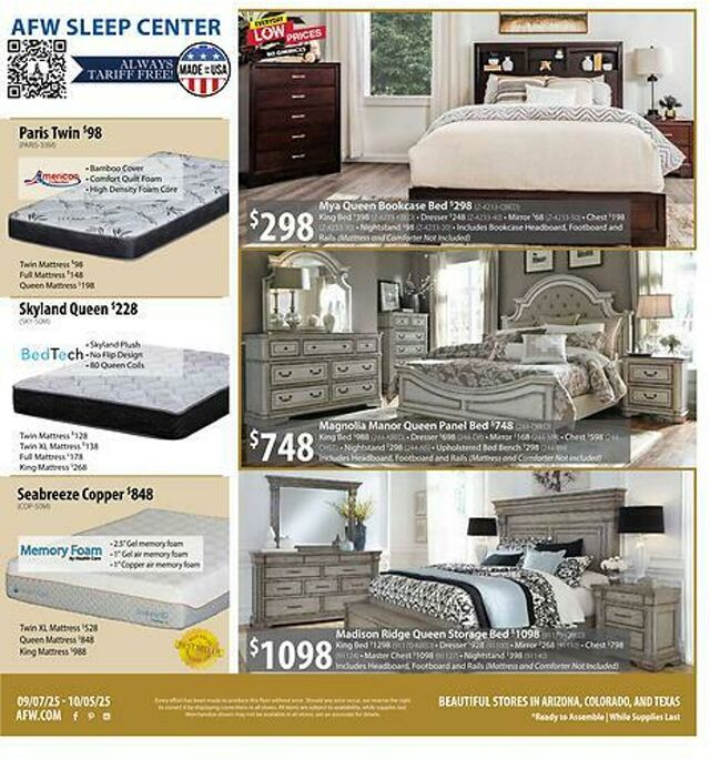 Catalogue American Furniture Warehouse from 07/30/2028