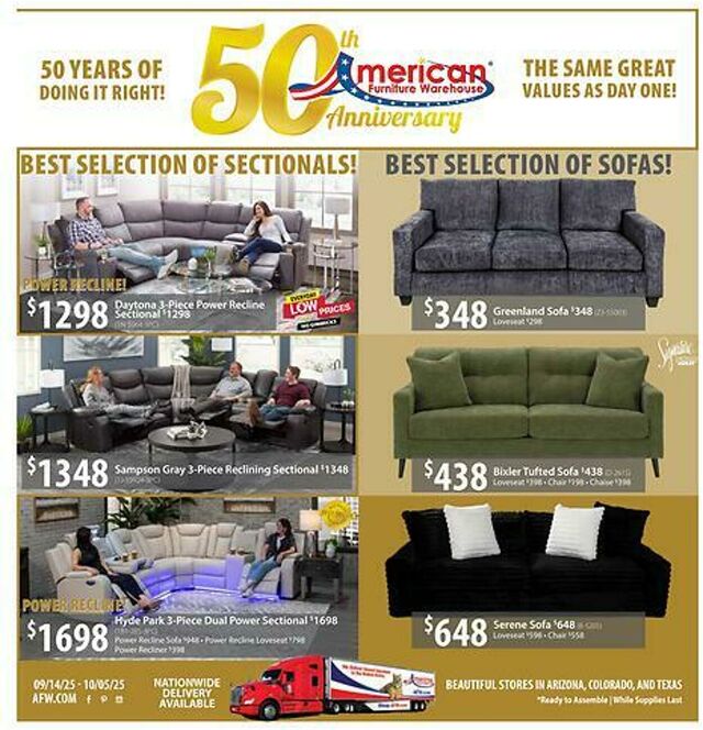 Catalogue American Furniture Warehouse from 08/13/2028
