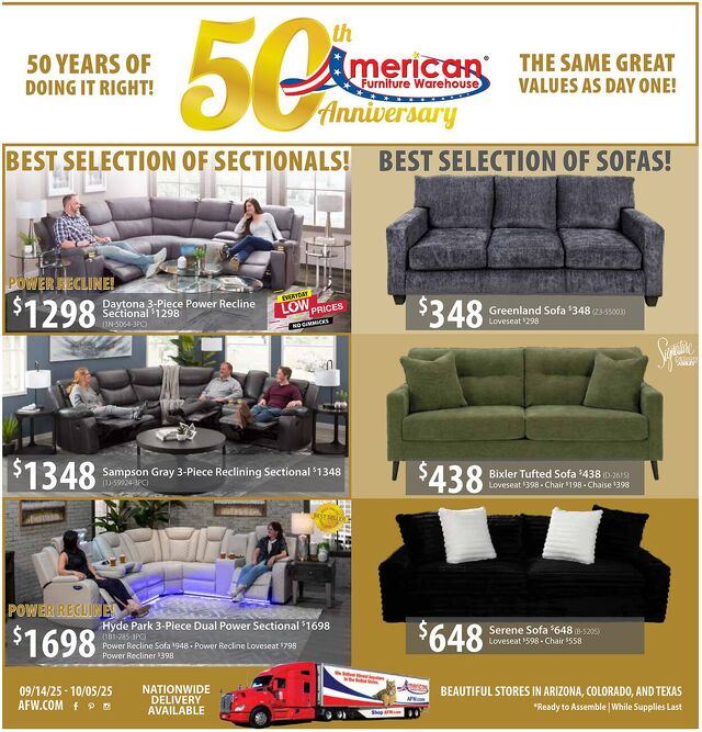 Catalogue American Furniture Warehouse from 08/13/2028