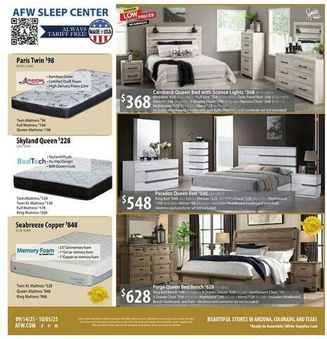 Catalogue American Furniture Warehouse from 08/13/2028