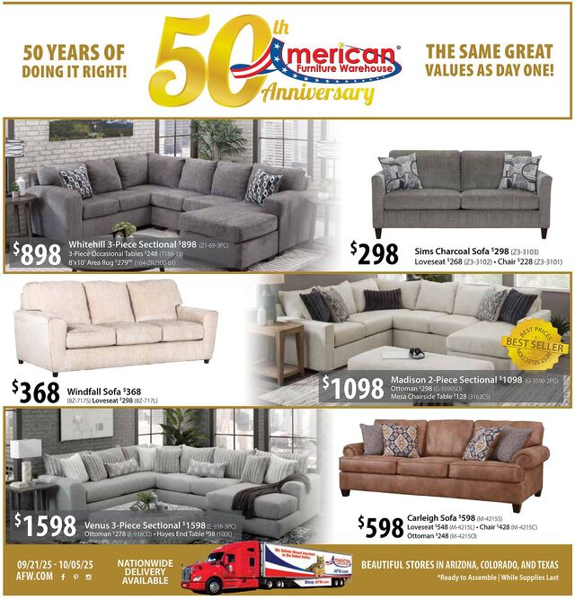 Catalogue American Furniture Warehouse from 08/27/2028